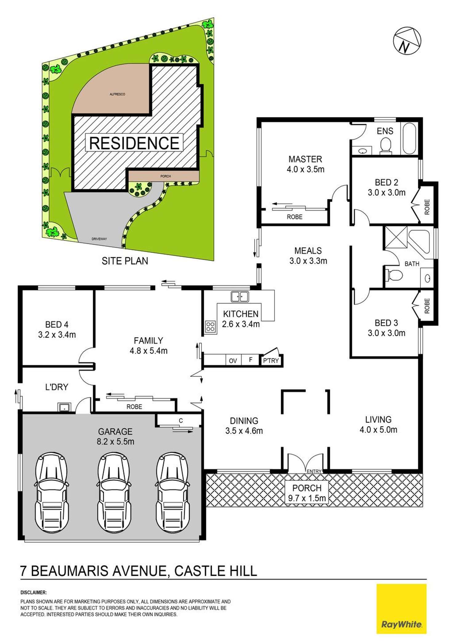 Floorplan of Homely house listing, 7 Beaumaris Avenue, Castle Hill NSW 2154