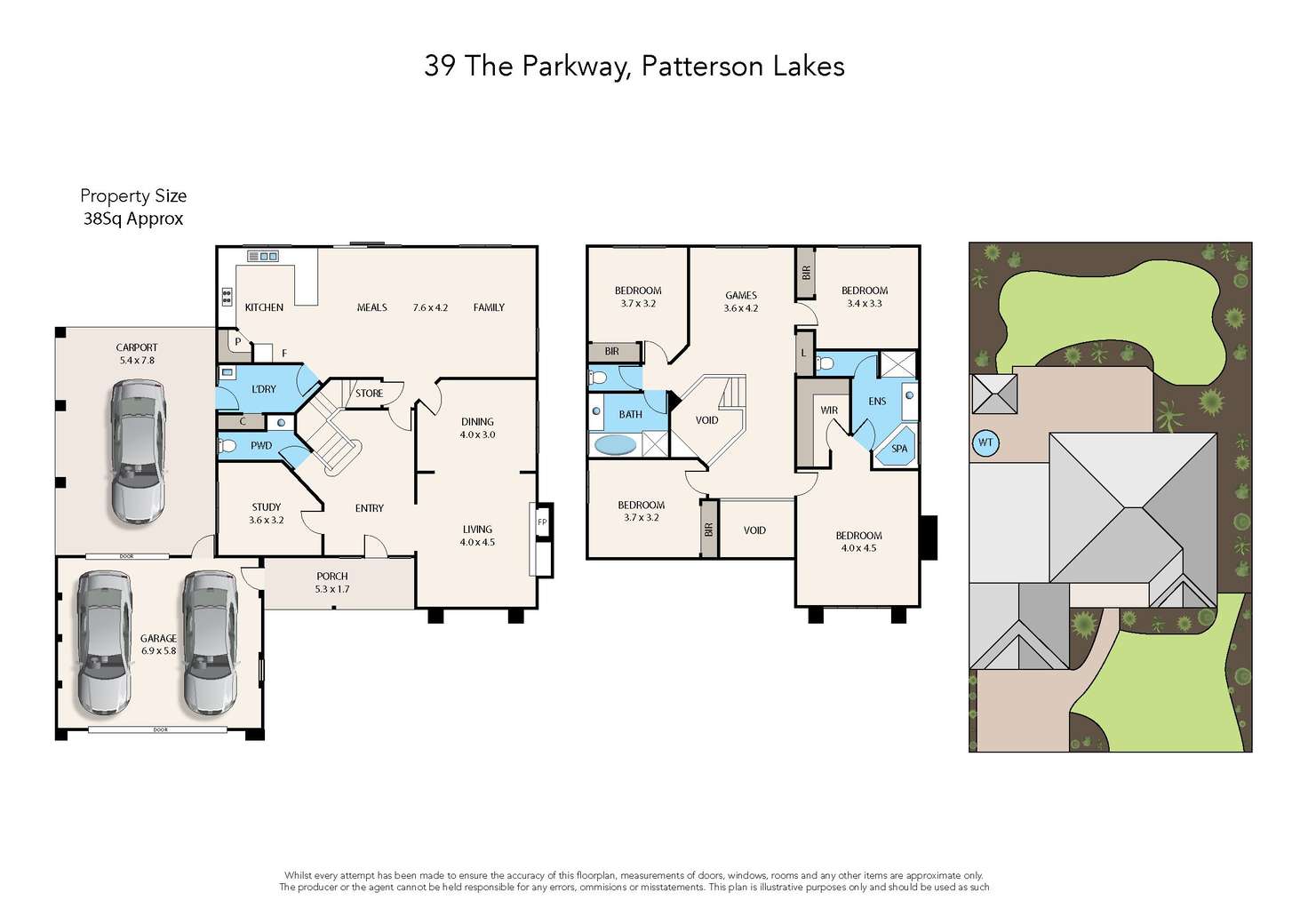 Floorplan of Homely house listing, 39 The Parkway, Patterson Lakes VIC 3197