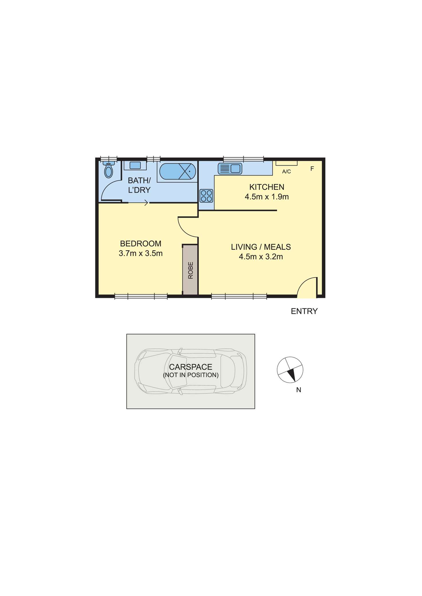 Floorplan of Homely unit listing, 2/2B Foden Street, Brunswick West VIC 3055