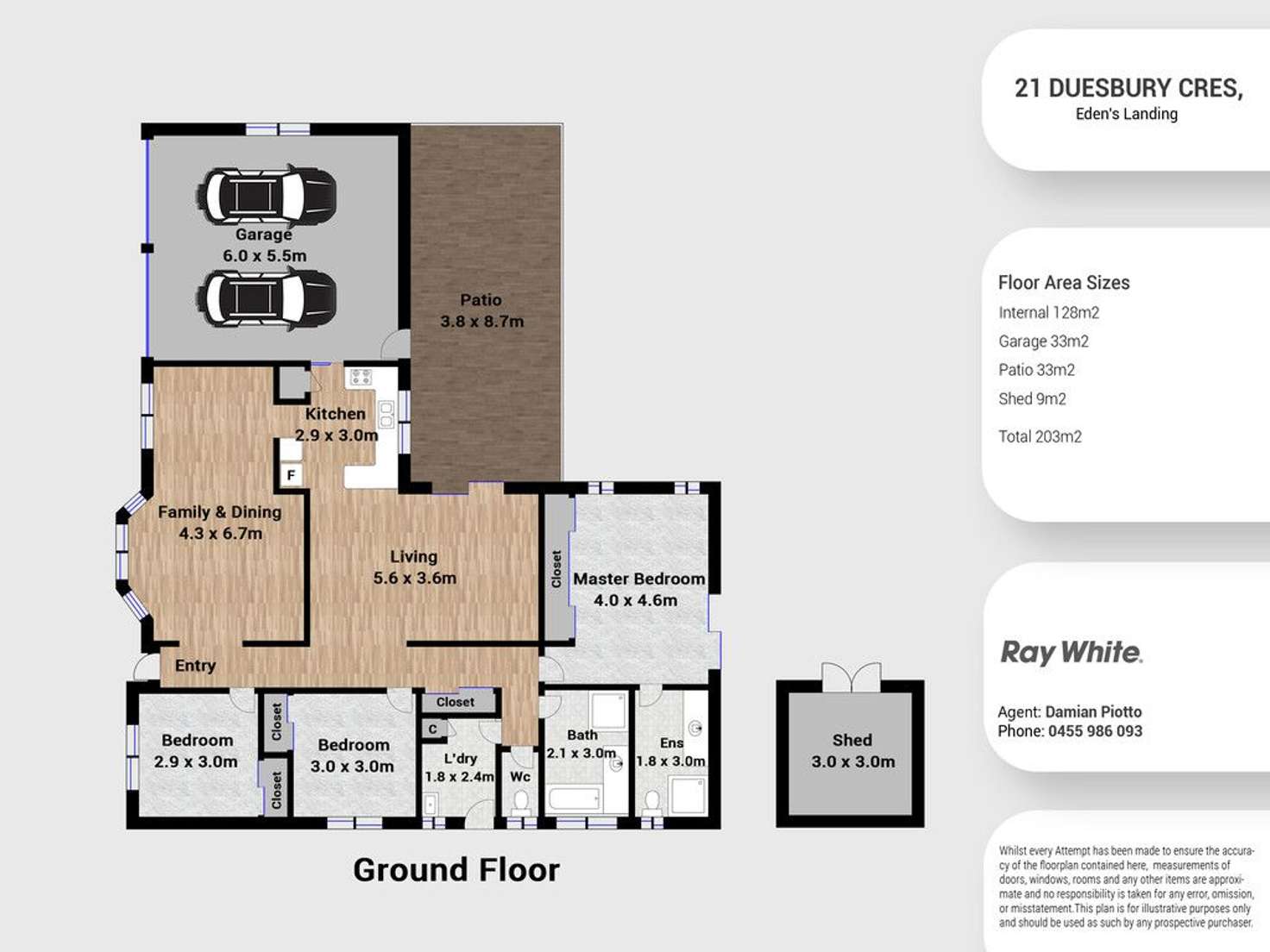 Floorplan of Homely house listing, 21 Duesbury Crescent, Edens Landing QLD 4207