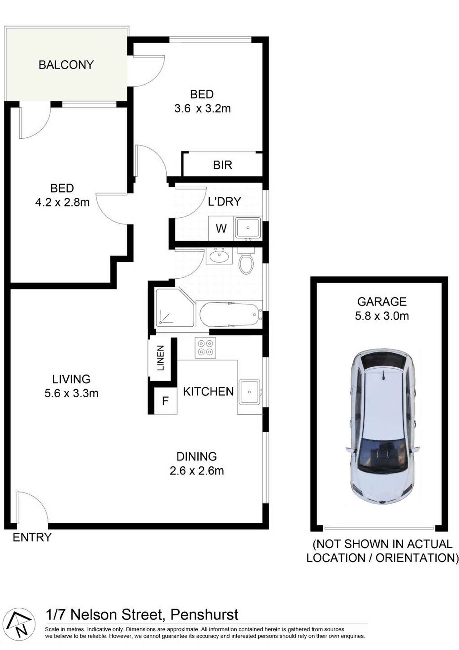 Floorplan of Homely unit listing, 1/7 Nelson Street, Penshurst NSW 2222