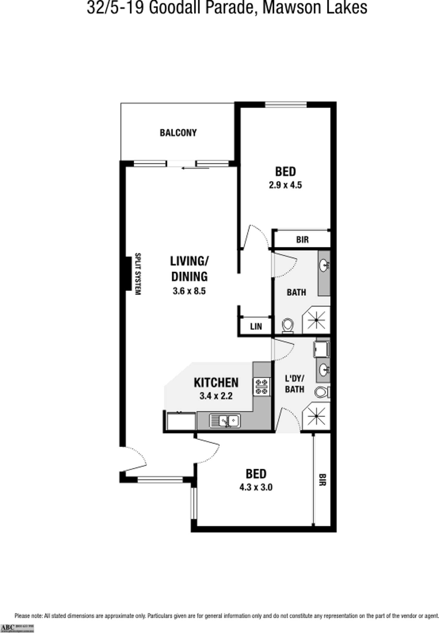 Floorplan of Homely apartment listing, 32, 5-19 Goodall Parade, Mawson Lakes SA 5095