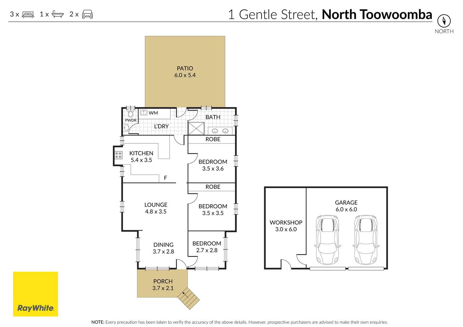 Floorplan of Homely house listing, 1 Gentle Street, North Toowoomba QLD 4350
