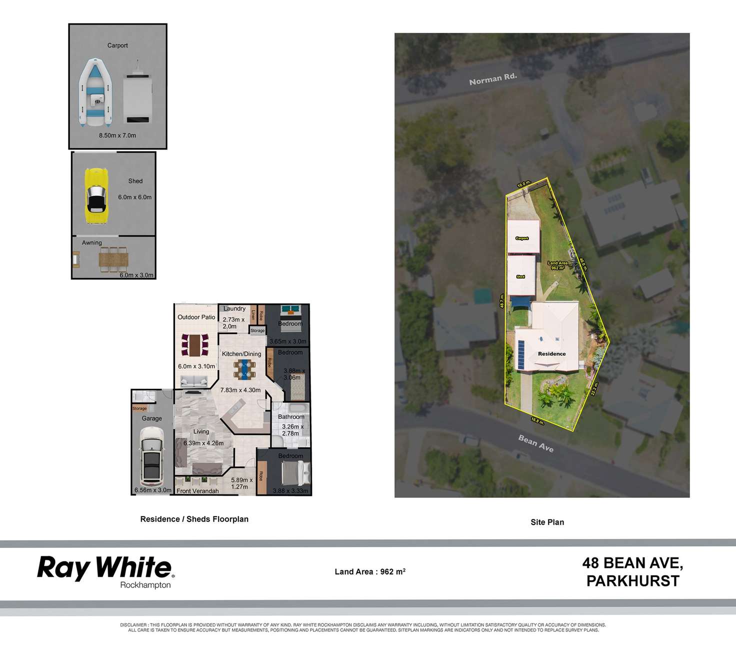 Floorplan of Homely house listing, 48 Bean Avenue, Parkhurst QLD 4702