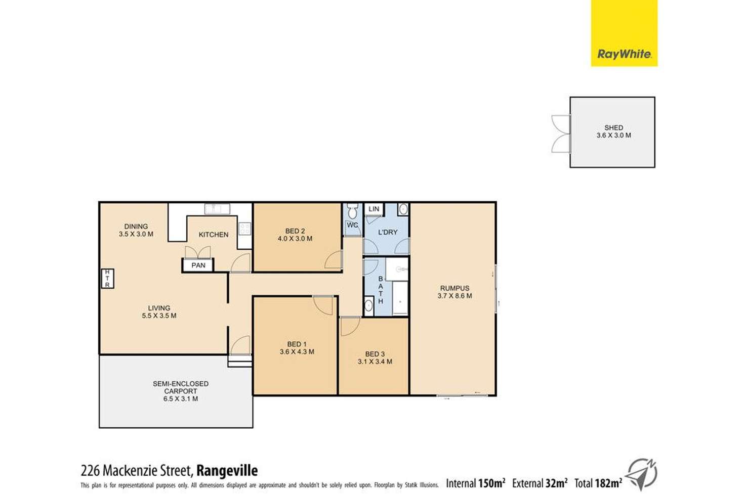 Floorplan of Homely house listing, 226 Mackenzie Street, Rangeville QLD 4350