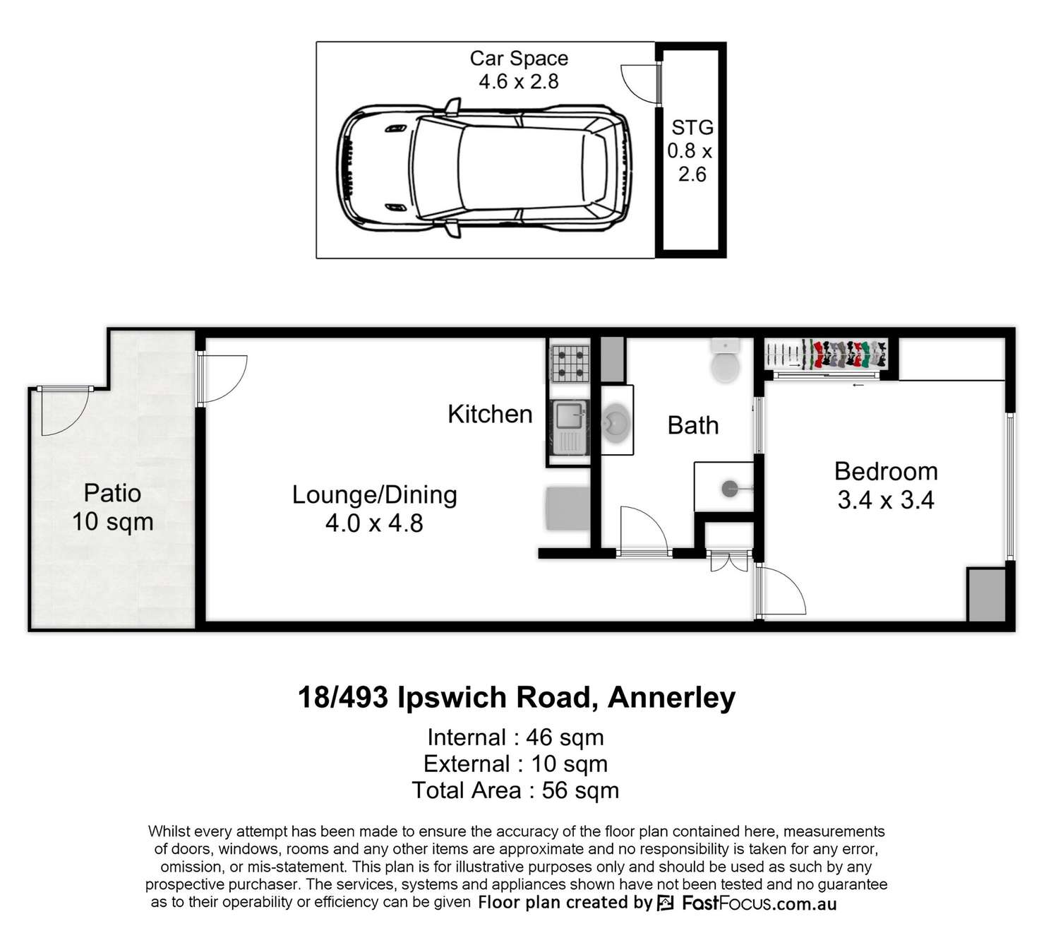 Floorplan of Homely unit listing, 18/493 Ipswich Road, Annerley QLD 4103
