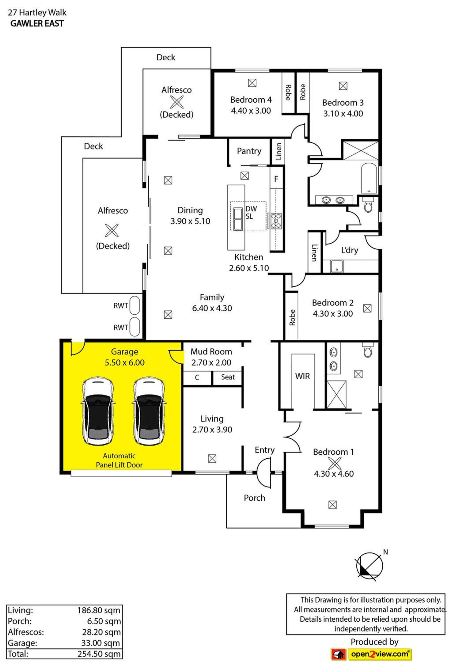Floorplan of Homely house listing, 27 Hartley Walk, Gawler East SA 5118