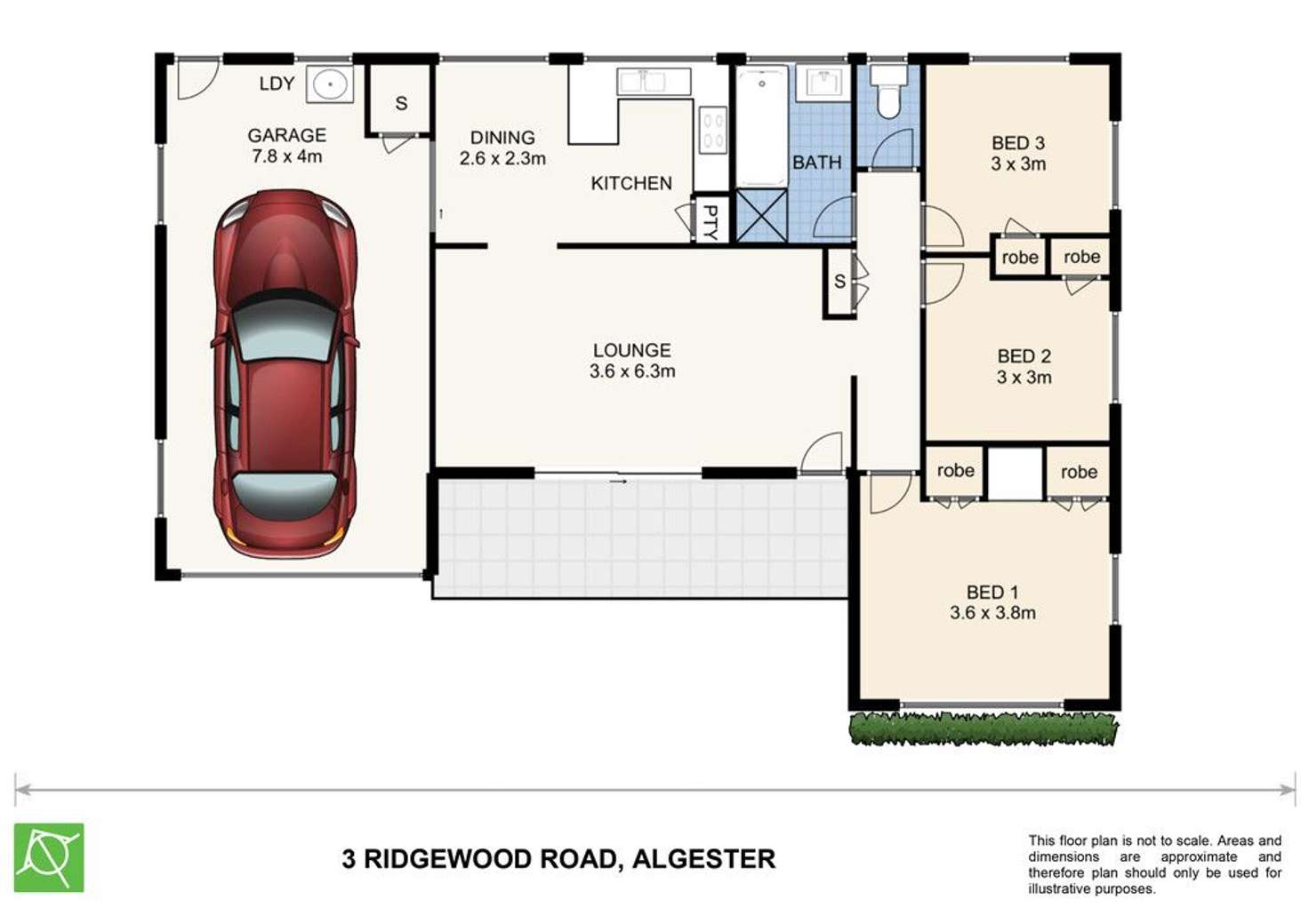 Floorplan of Homely house listing, 3 Ridgewood Road, Algester QLD 4115