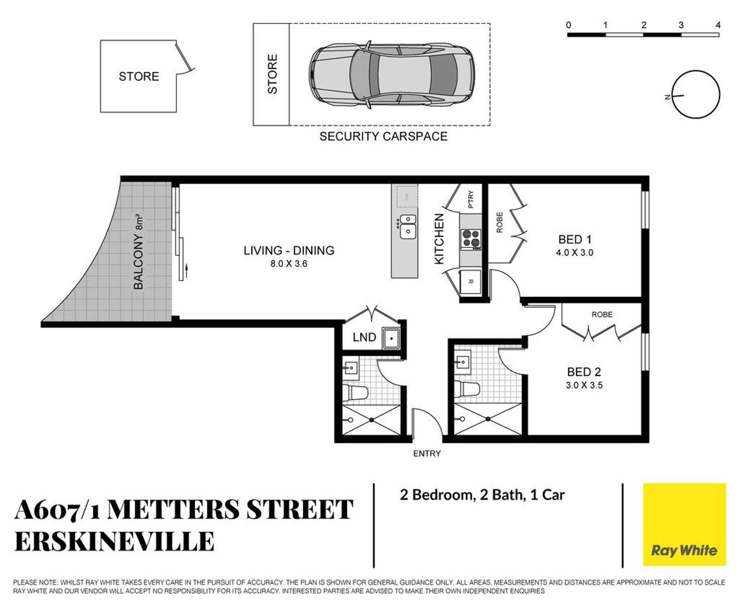 Floorplan of Homely apartment listing, A601/7 Metters Street, Erskineville NSW 2043