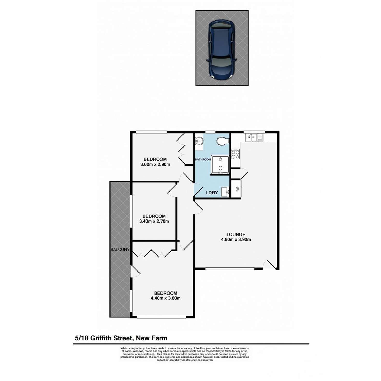 Floorplan of Homely apartment listing, 5/18 Griffith Street, New Farm QLD 4005