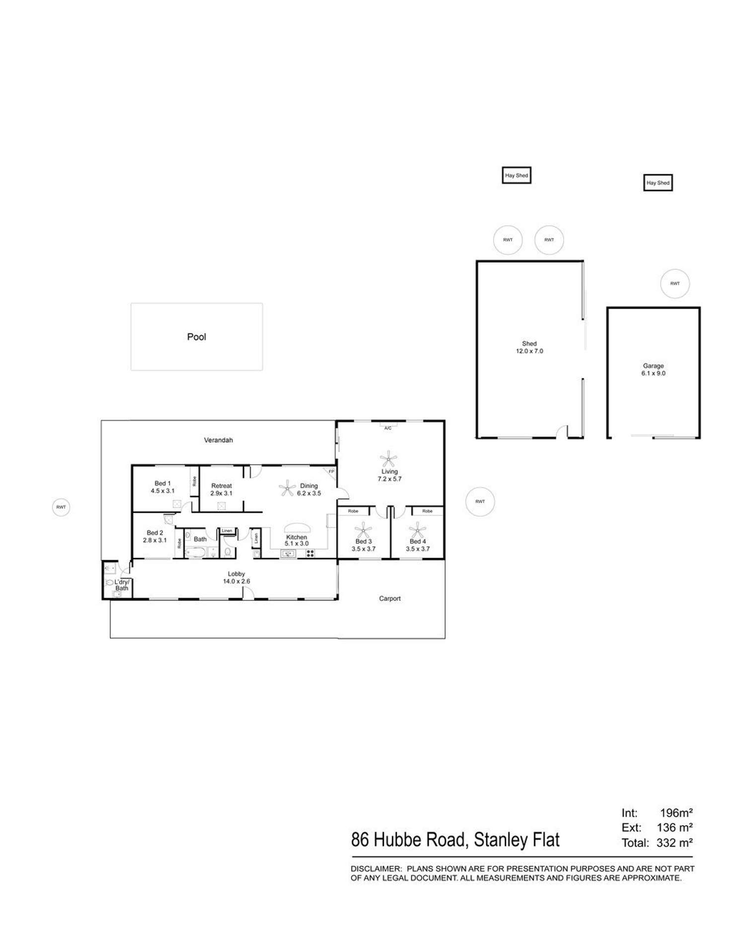 Floorplan of Homely house listing, 86 Hubbe Road, Clare SA 5453