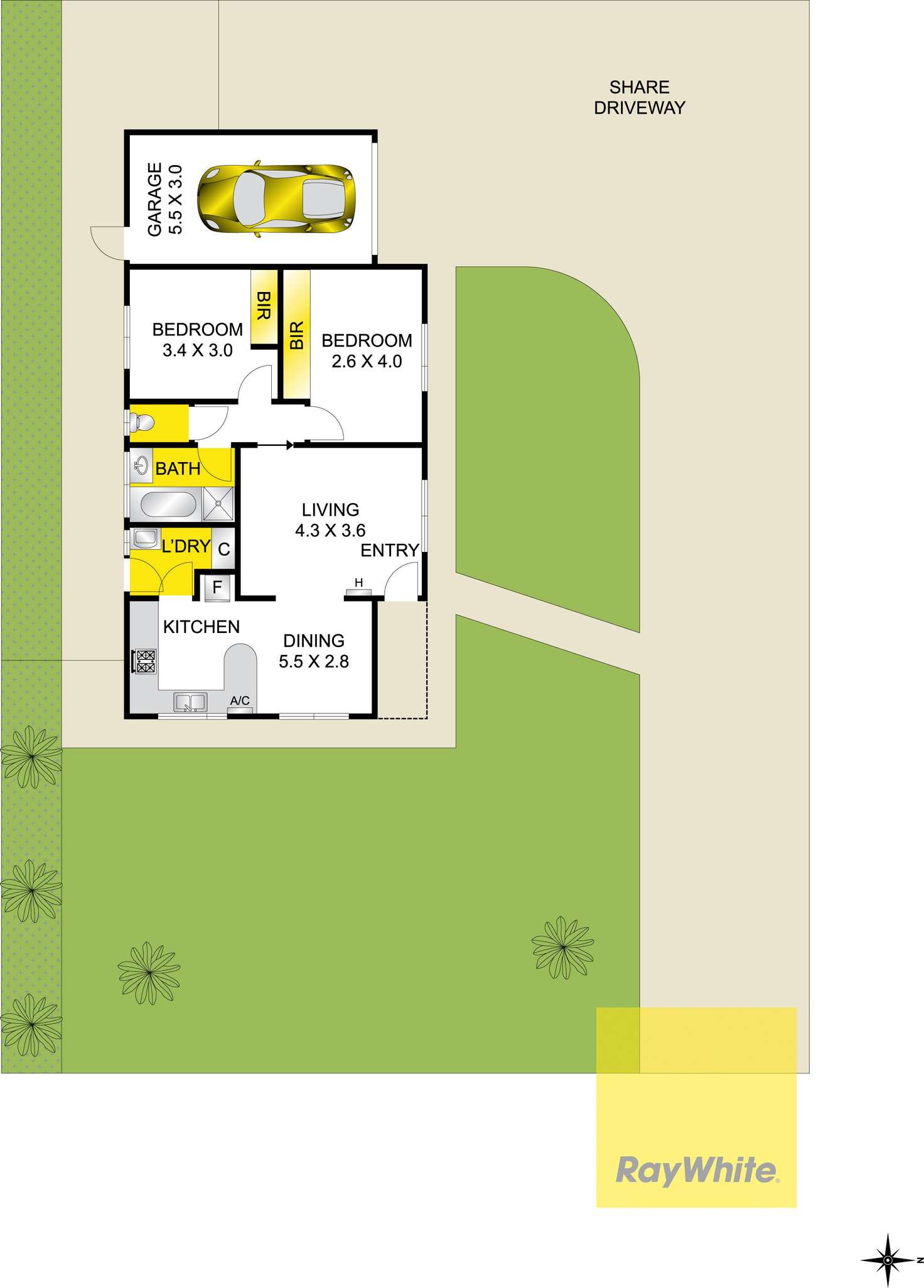 Floorplan of Homely unit listing, 1/65 Gloucester Street, Grovedale VIC 3216