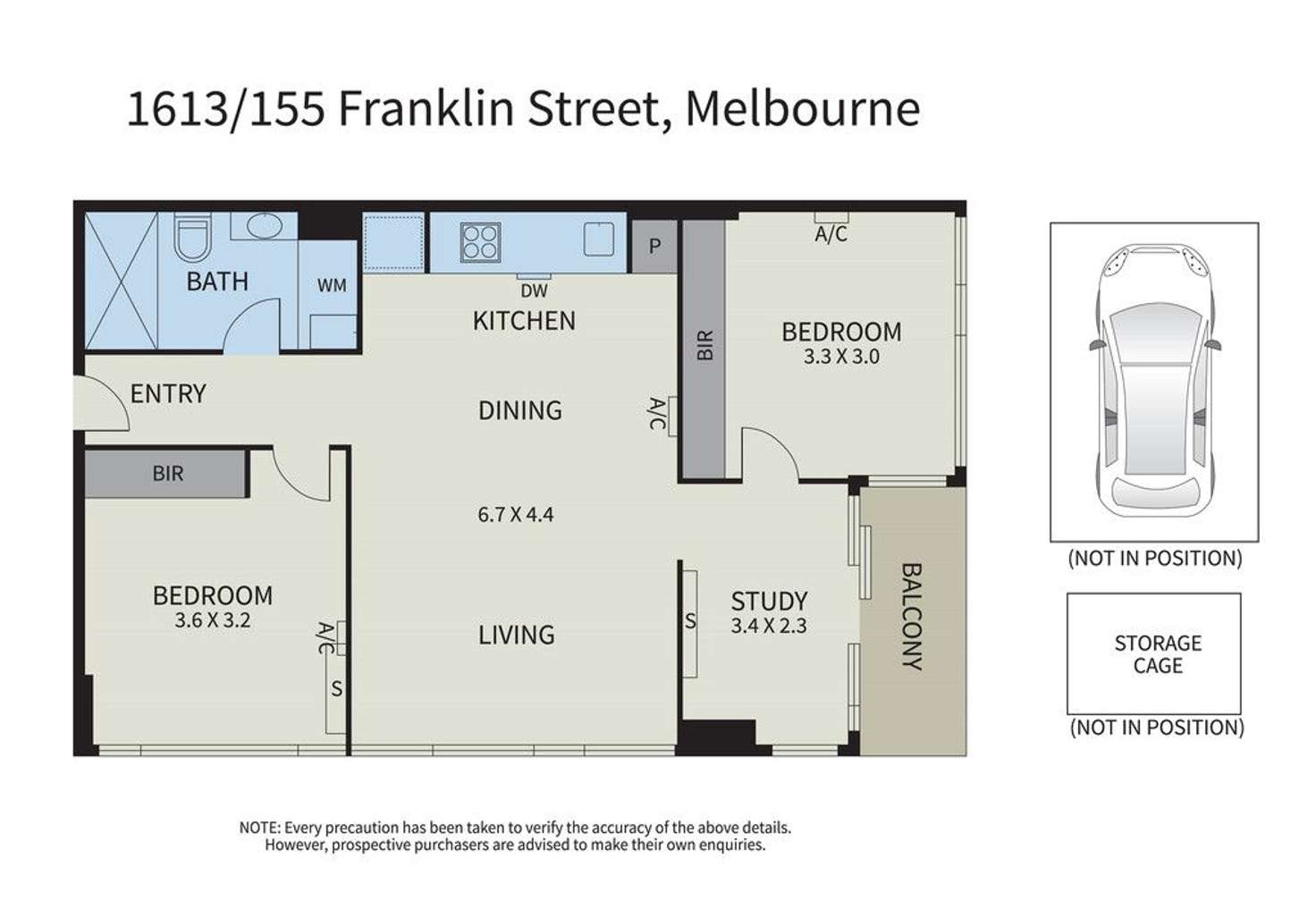 Floorplan of Homely apartment listing, 1613/155 Franklin Street, Melbourne VIC 3000