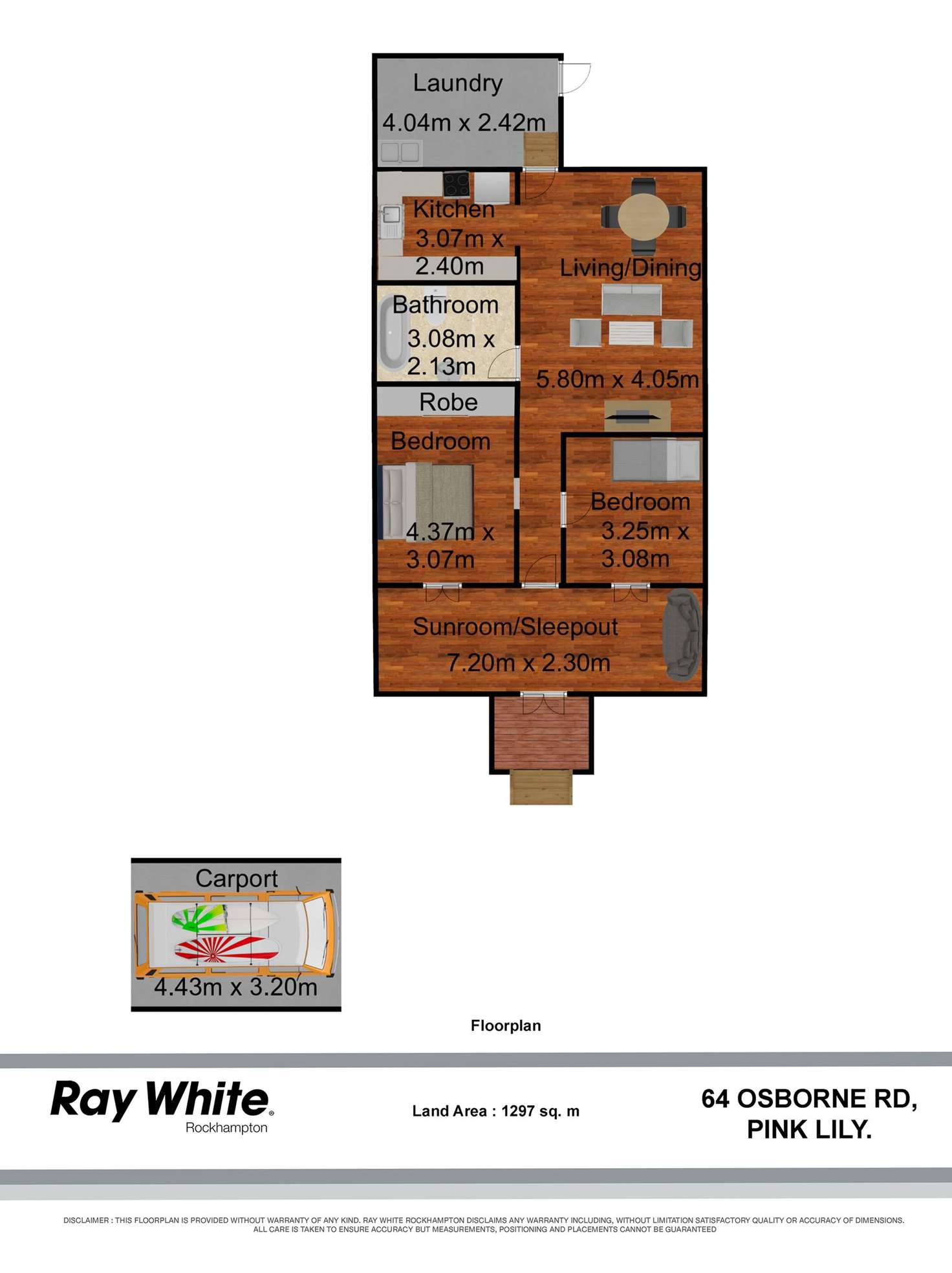 Floorplan of Homely house listing, 64 Osborne Road, Pink Lily QLD 4702