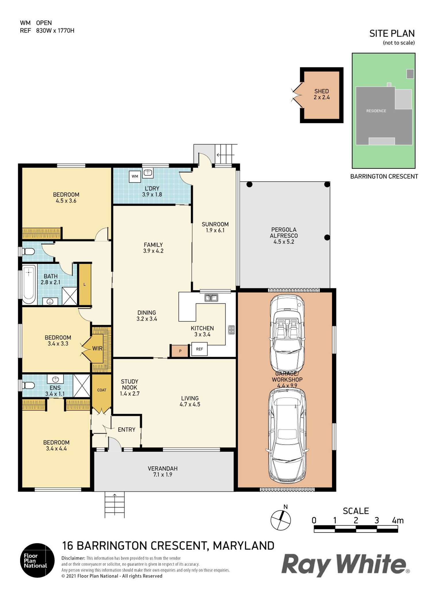 Floorplan of Homely house listing, 16 Barrington Crescent, Maryland NSW 2287