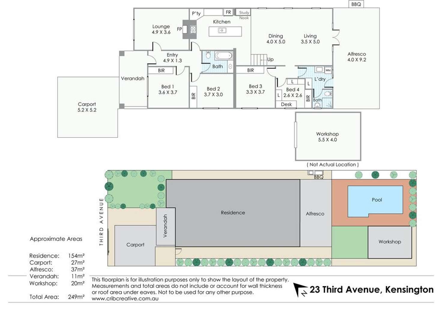 Floorplan of Homely house listing, 23 Third Avenue, Kensington WA 6151