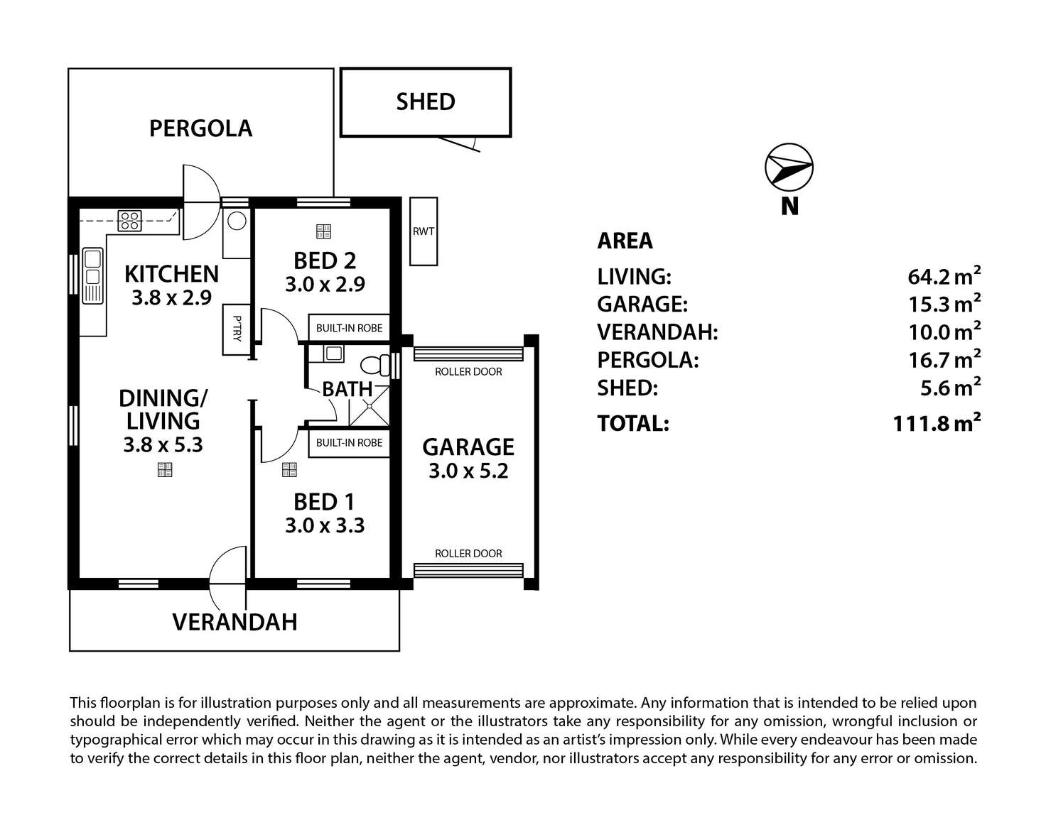 Floorplan of Homely unit listing, 1/7 Alexandrina Road, Mount Barker SA 5251