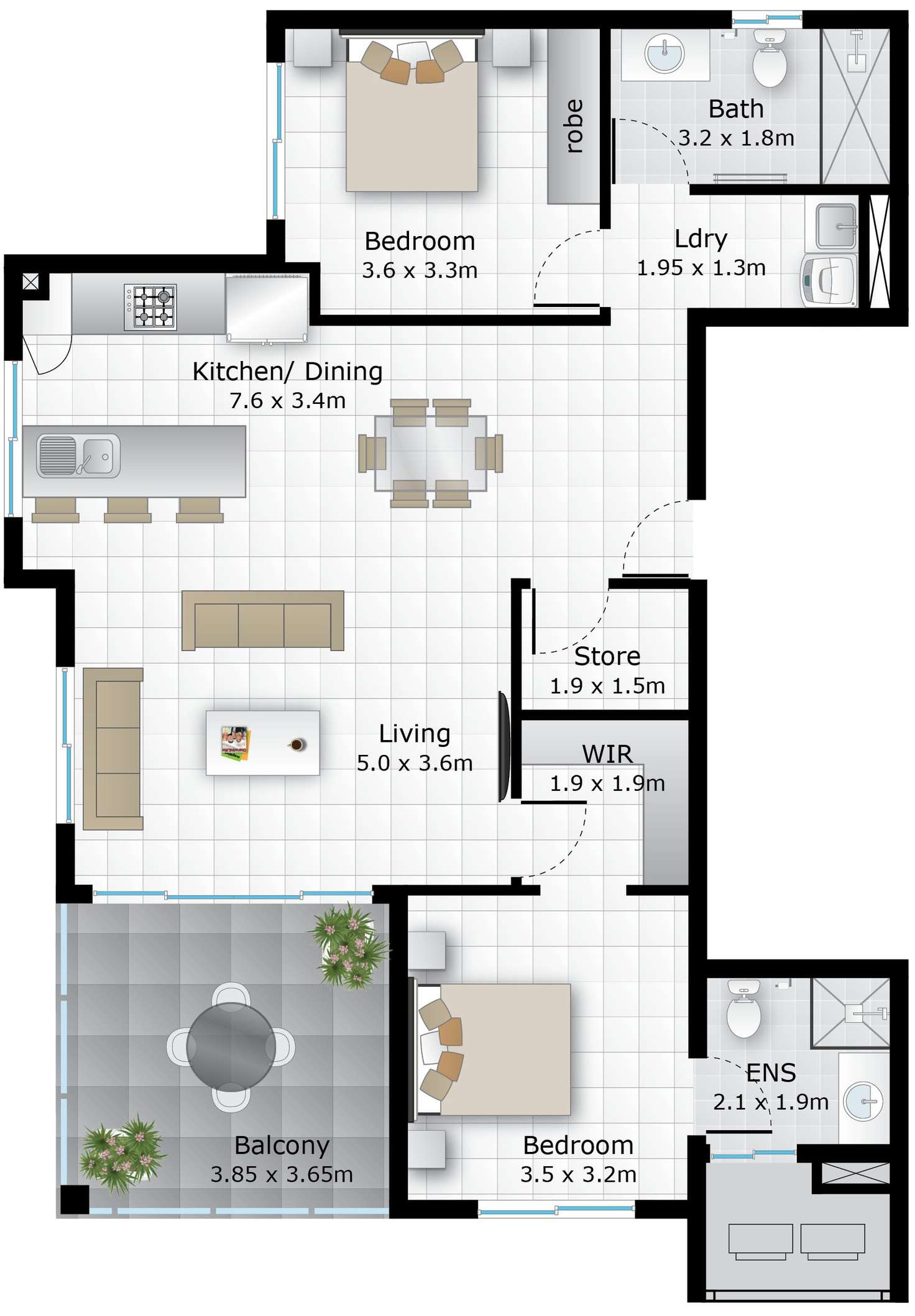 Floorplan of Homely apartment listing, 501B/2 Mauna Loa Street, Larrakeyah NT 820