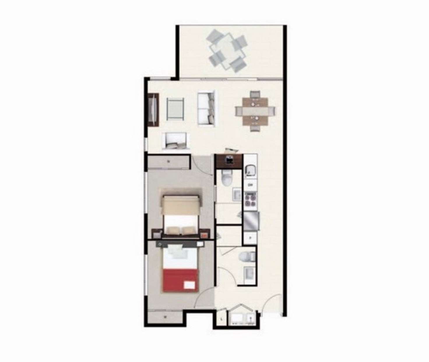 Floorplan of Homely apartment listing, 508/66 Manning Street, South Brisbane QLD 4101
