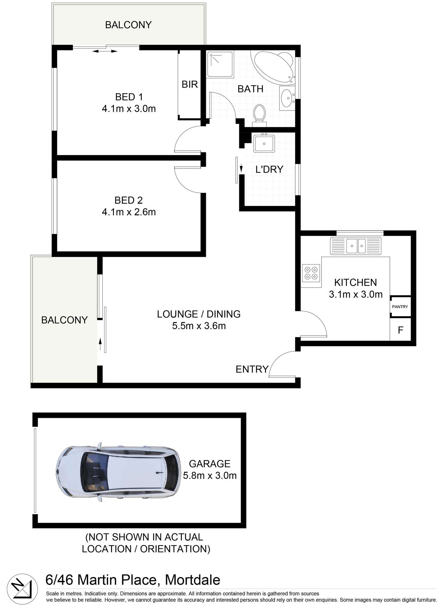 Floorplan of Homely unit listing, 6/46-48 Martin Place, Mortdale NSW 2223