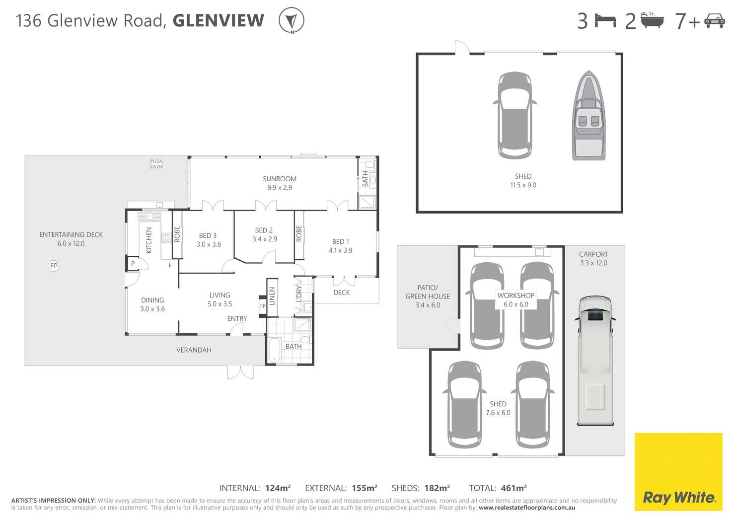Floorplan of Homely house listing, 136 Glenview Road, Glenview QLD 4553