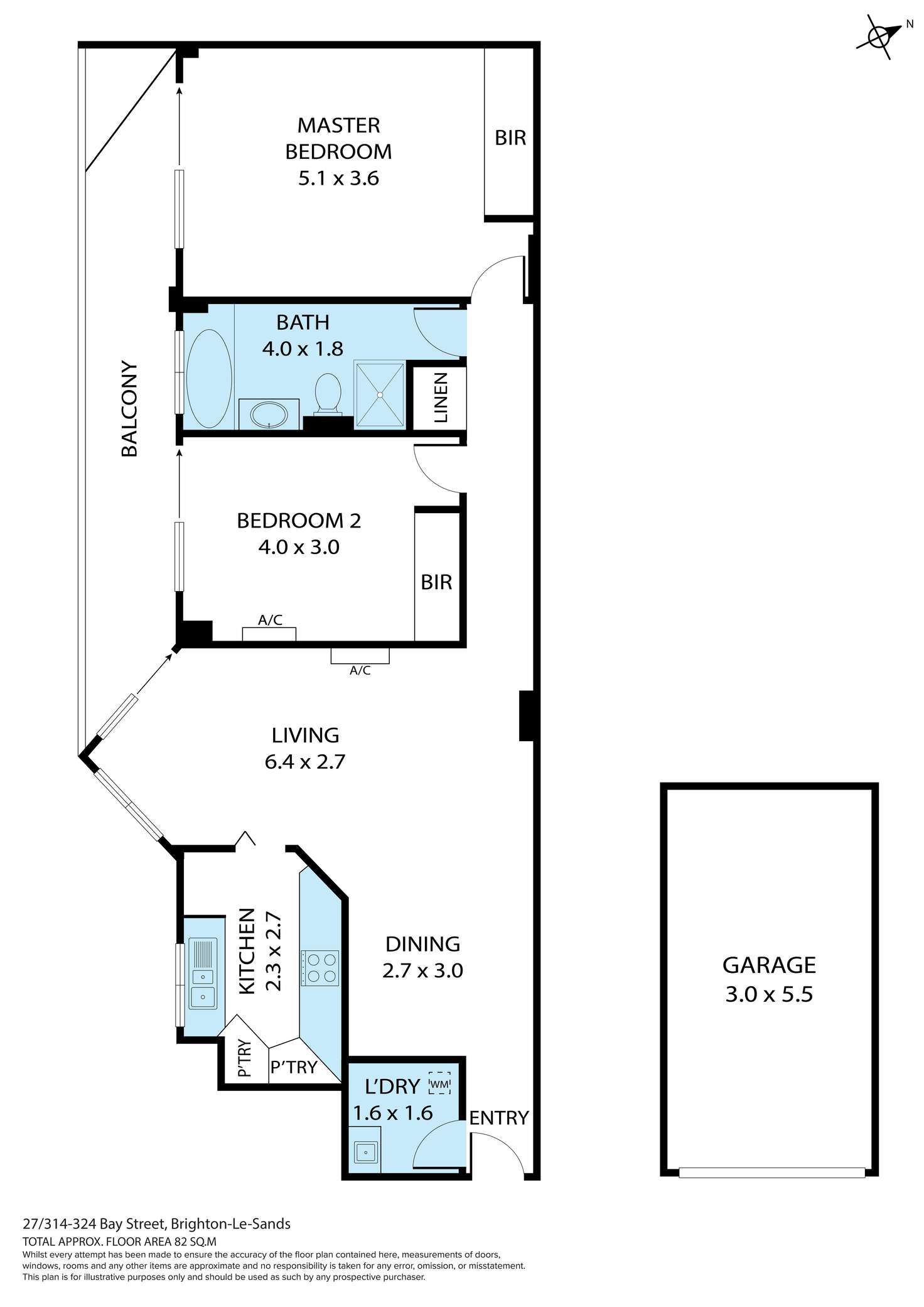 Floorplan of Homely unit listing, 27/314-324 Bay Street, Brighton-Le-Sands NSW 2216