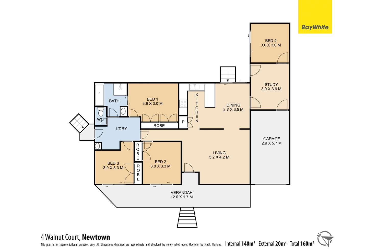 Floorplan of Homely house listing, 4 Walnut Court, Newtown QLD 4350