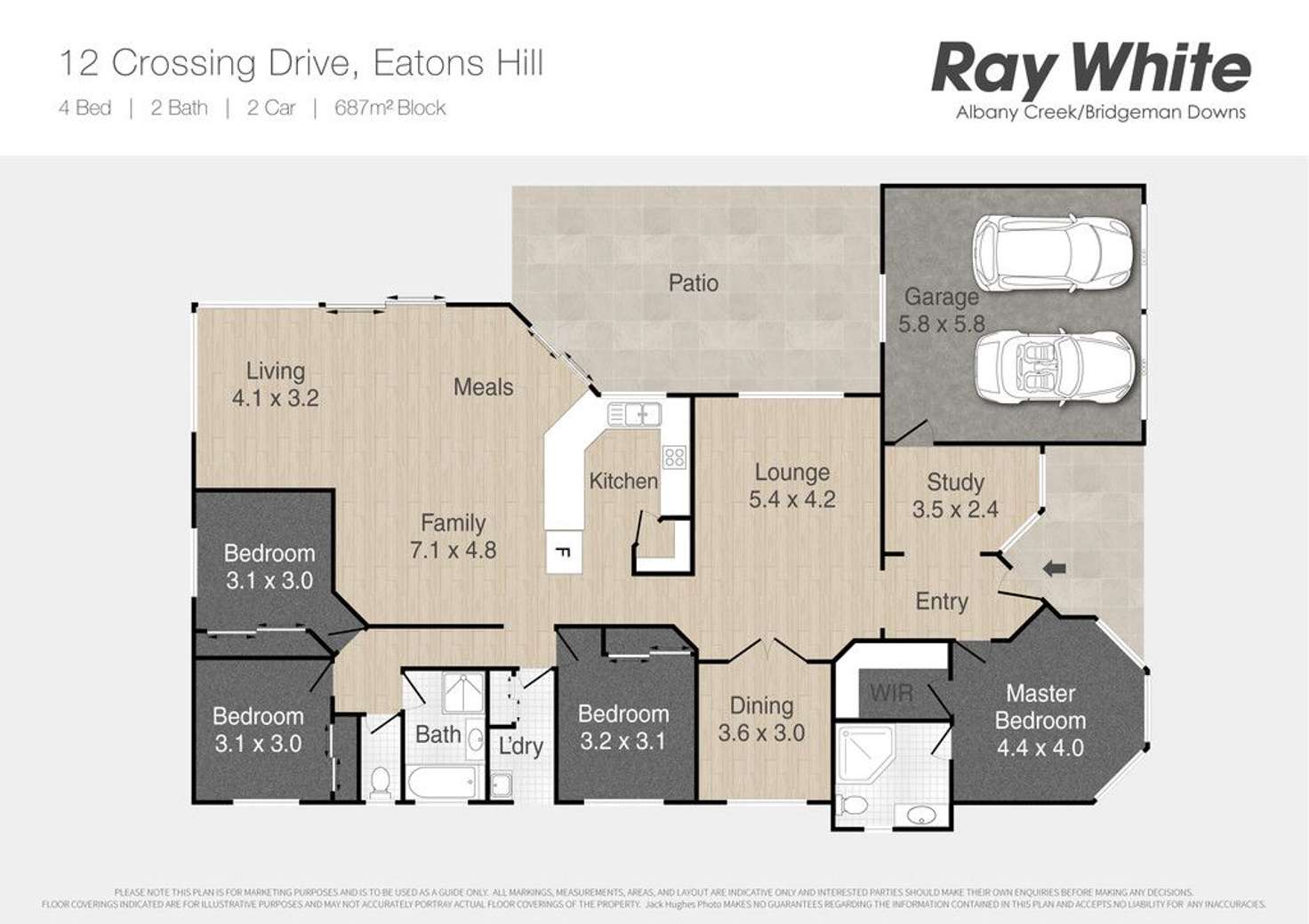 Floorplan of Homely house listing, 12 Crossing Drive, Eatons Hill QLD 4037