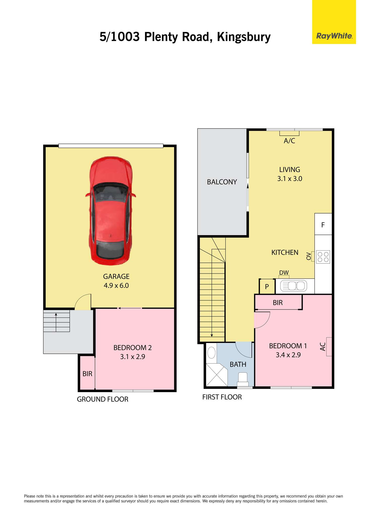 Floorplan of Homely townhouse listing, 5/1003 Plenty Road, Kingsbury VIC 3083