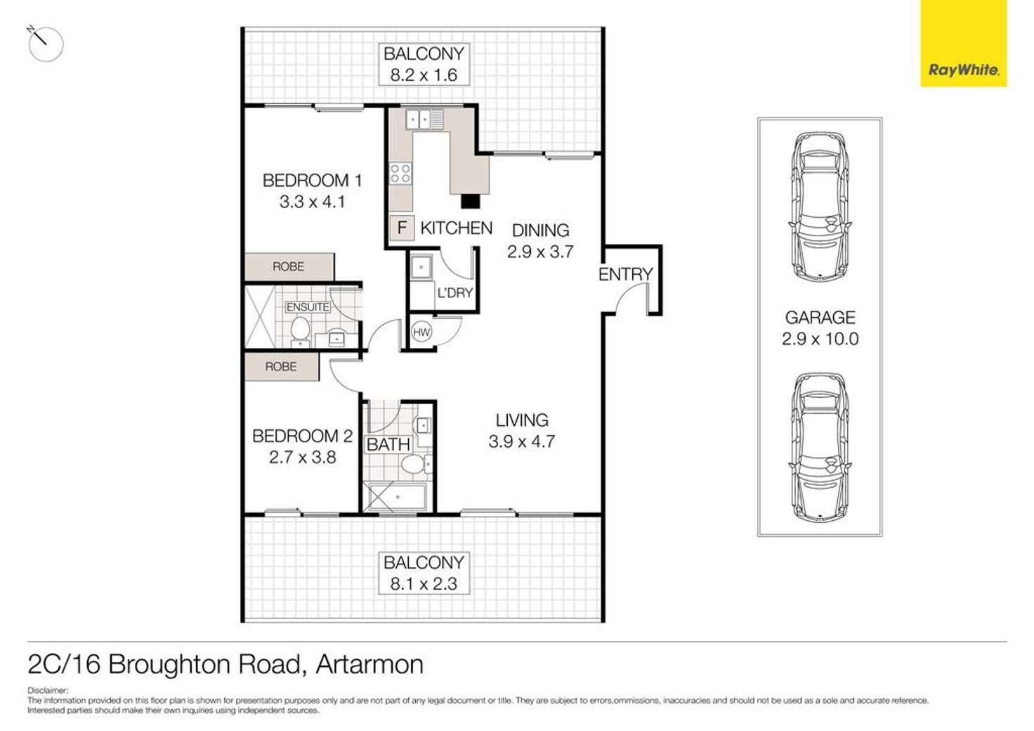 Floorplan of Homely unit listing, 2C/16 Broughton Road, Artarmon NSW 2064