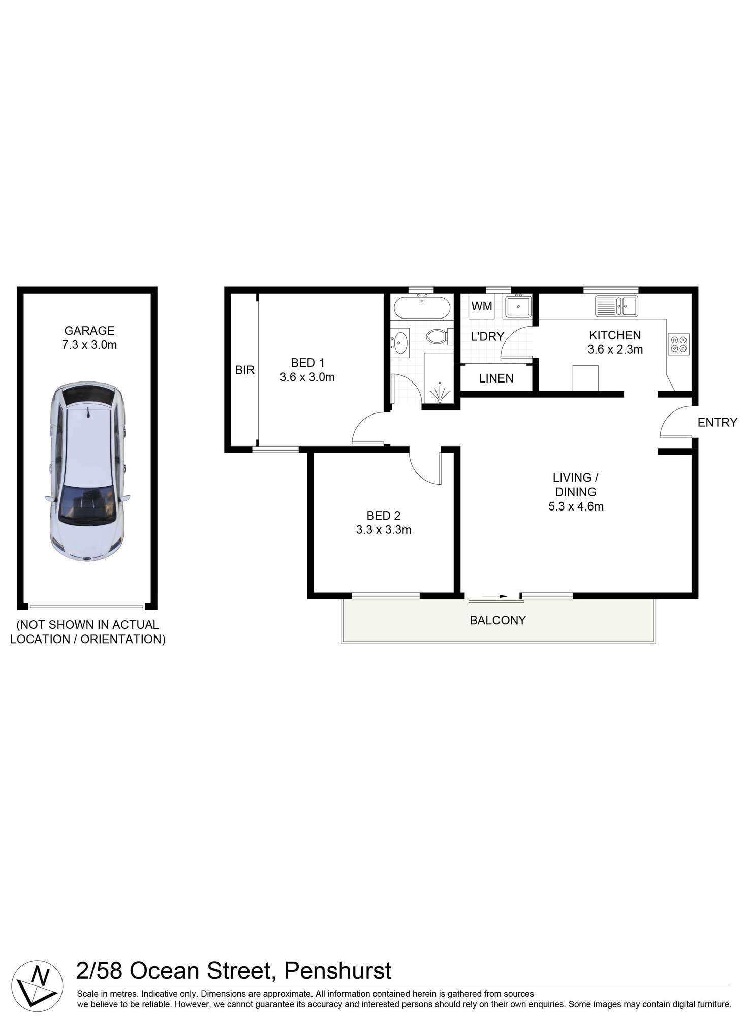 Floorplan of Homely unit listing, 2/58-64 Ocean Street, Penshurst NSW 2222