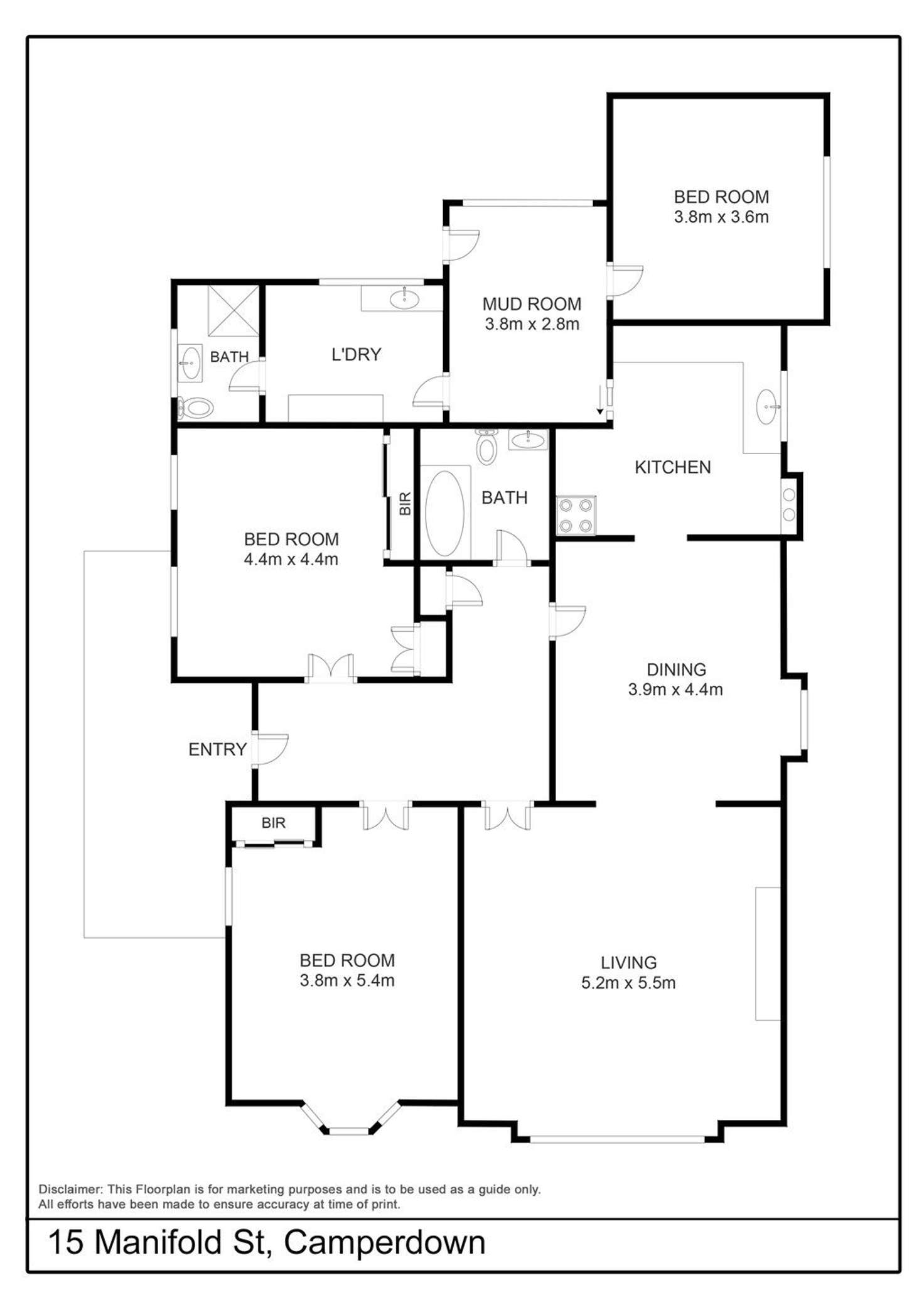 Floorplan of Homely house listing, 15 Manifold Street, Camperdown VIC 3260