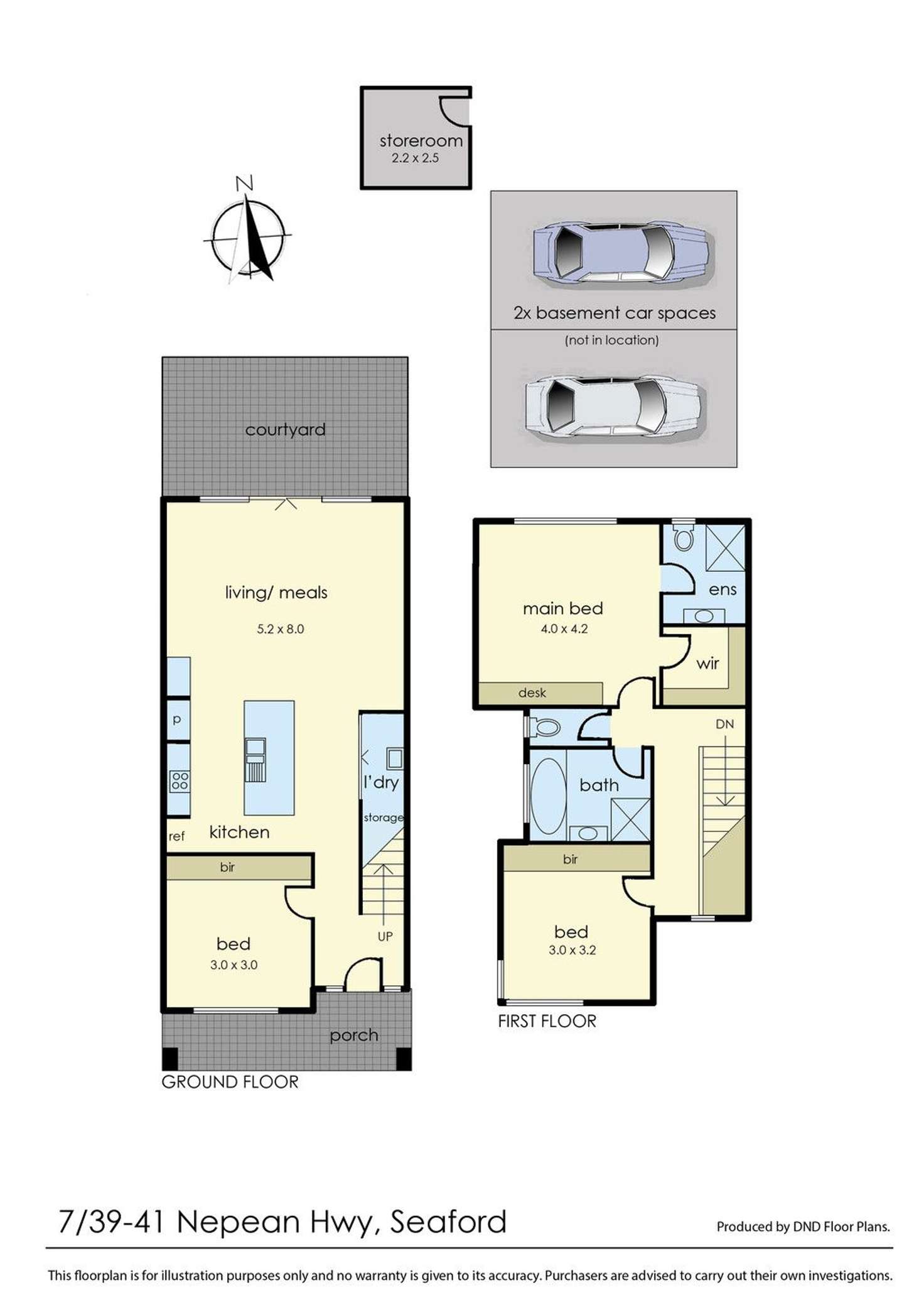 Floorplan of Homely townhouse listing, 7/39-41 Nepean Highway, Seaford VIC 3198