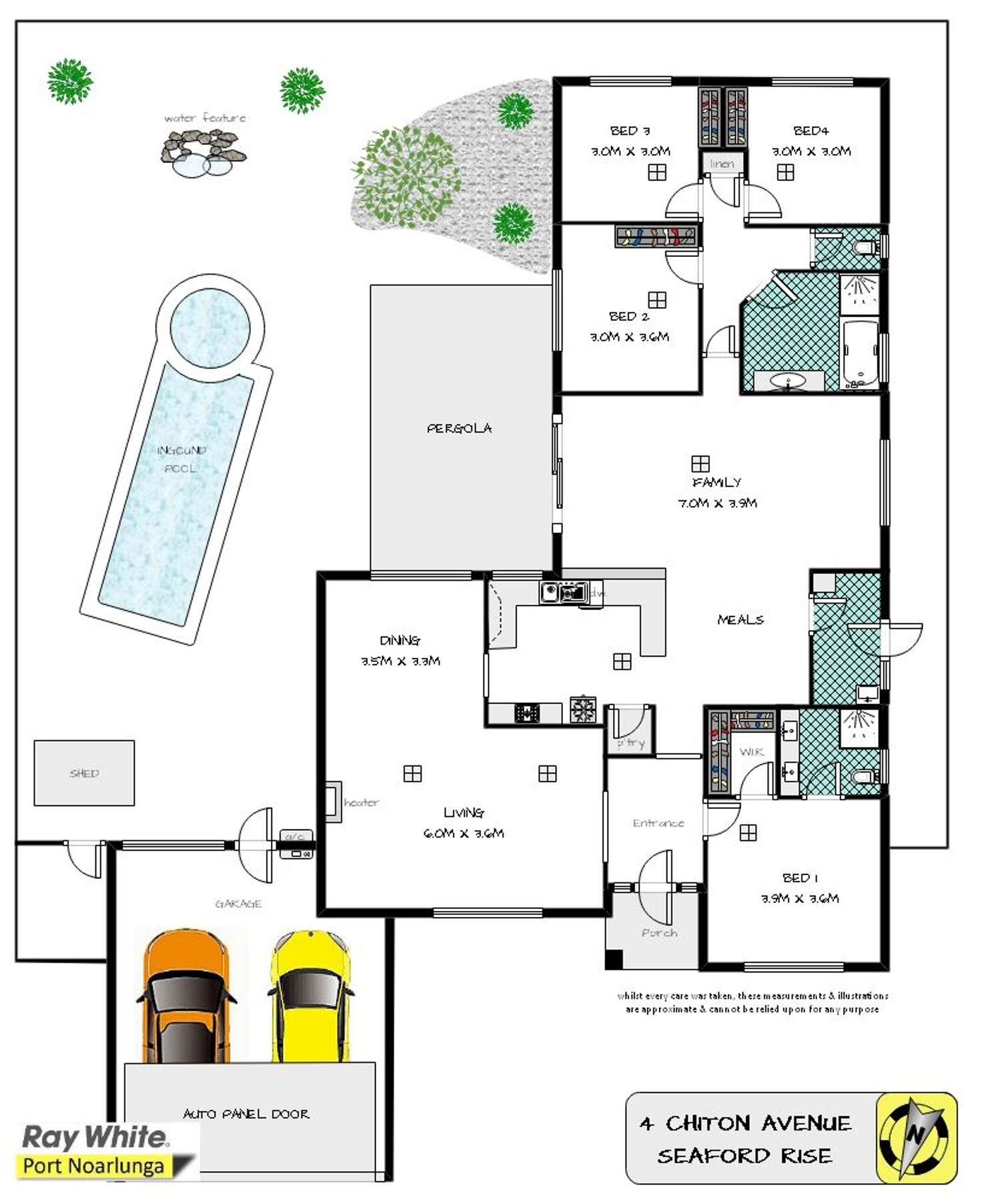 Floorplan of Homely house listing, 4 Chiton Avenue, Seaford Rise SA 5169