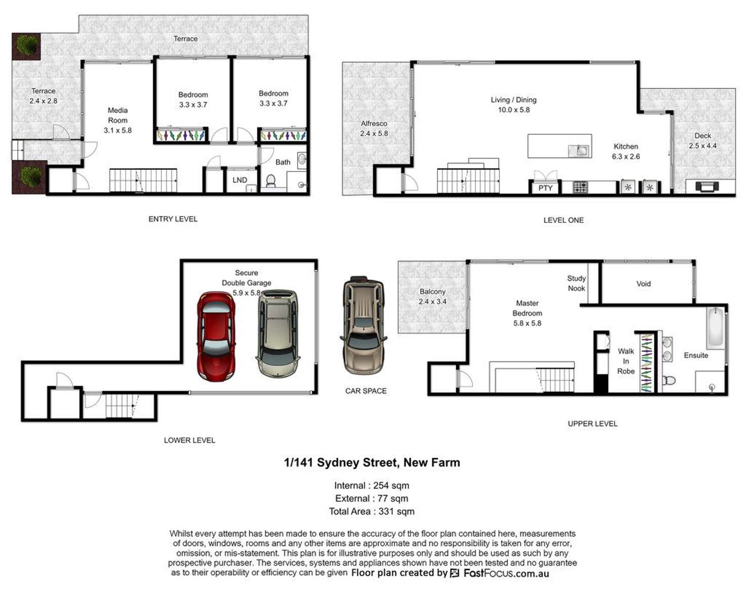 Floorplan of Homely house listing, 1/141 Sydney Street, New Farm QLD 4005