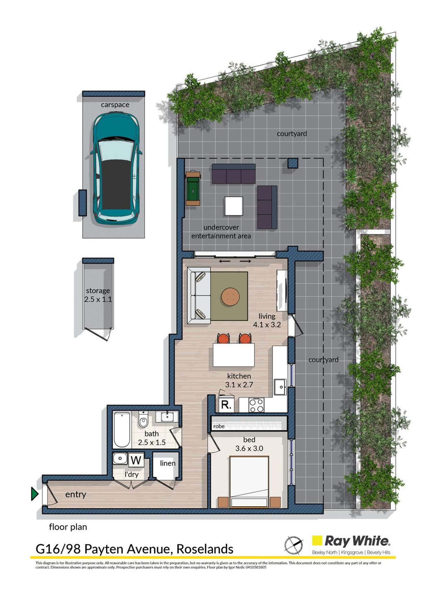 Floorplan of Homely unit listing, G16/98 Payten Avenue, Roselands NSW 2196