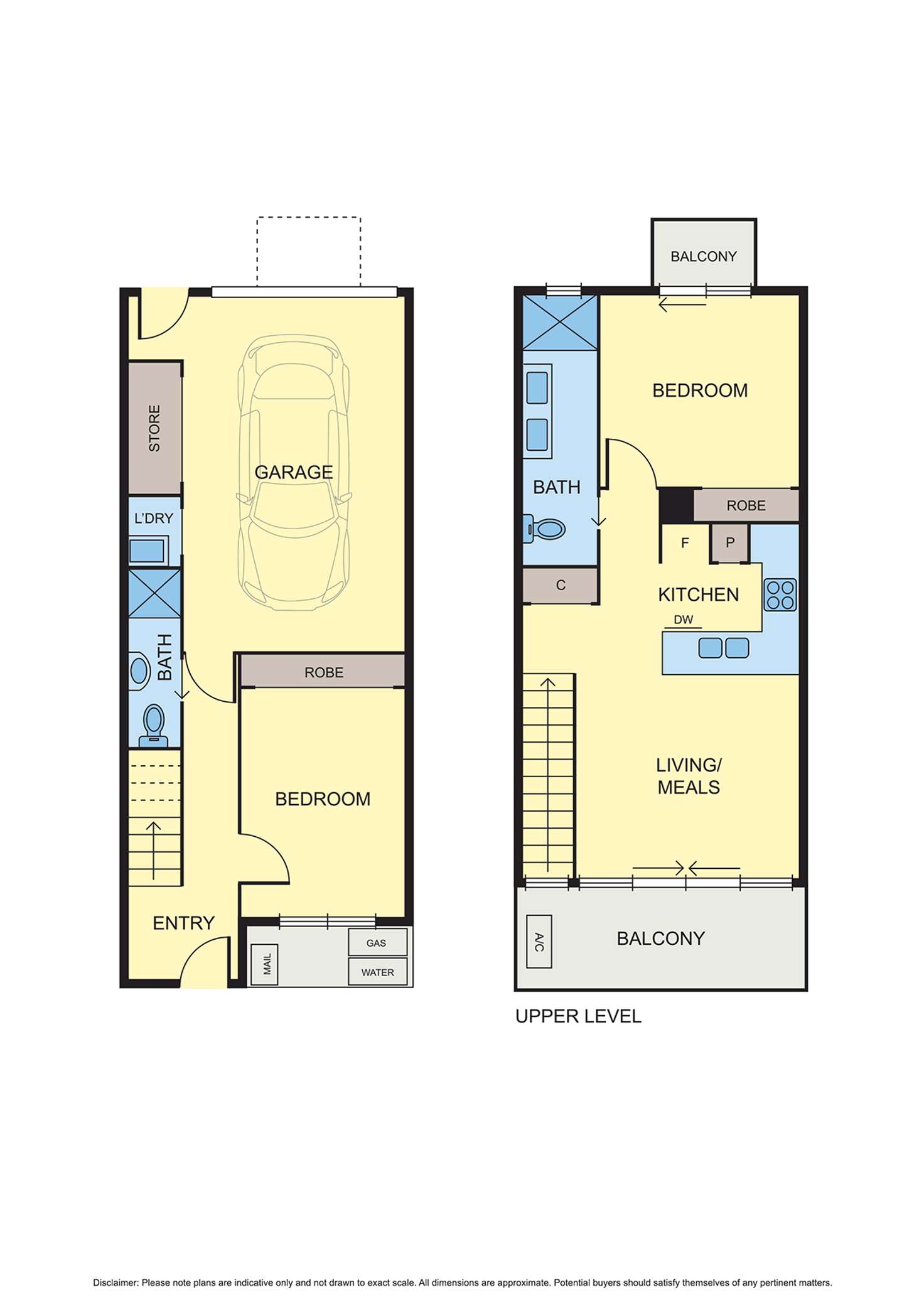 Floorplan of Homely townhouse listing, 1/145-147 Union Street, Brunswick VIC 3056