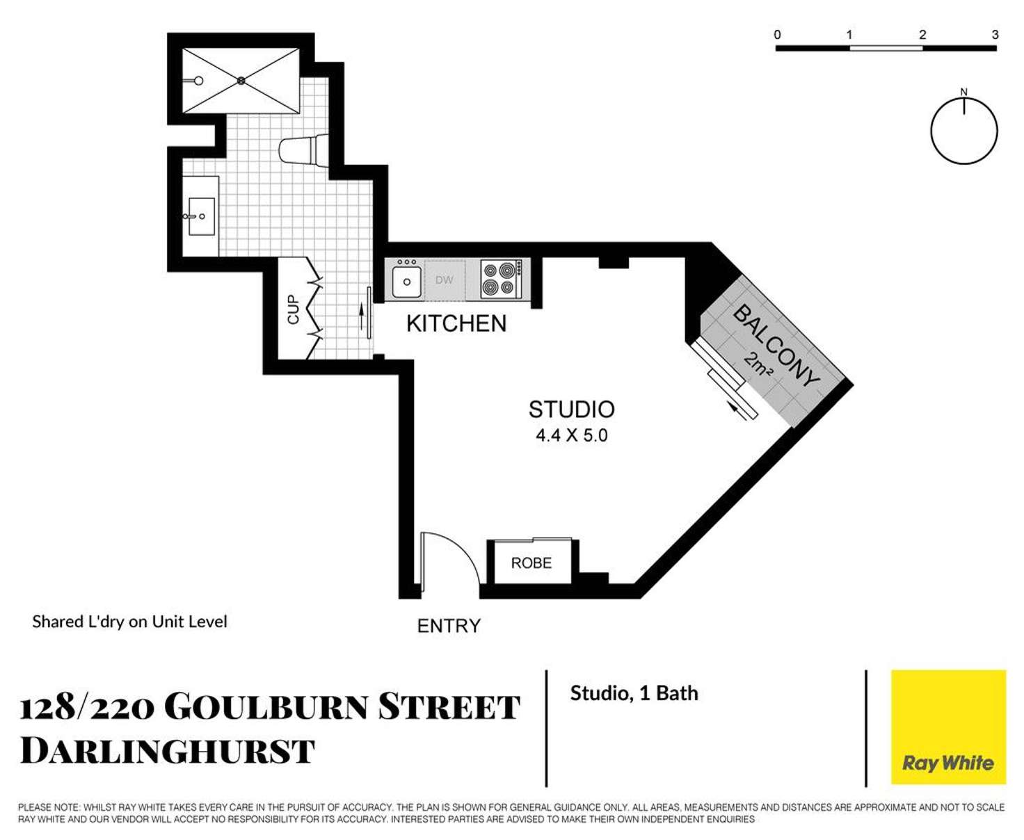 Floorplan of Homely apartment listing, 128/220 Goulburn Street, Darlinghurst NSW 2010