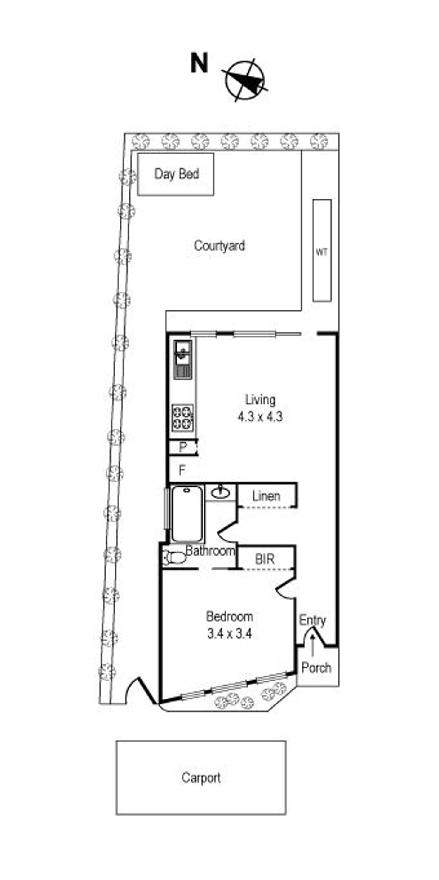Floorplan of Homely townhouse listing, 6/1015 Nepean Highway, Moorabbin VIC 3189