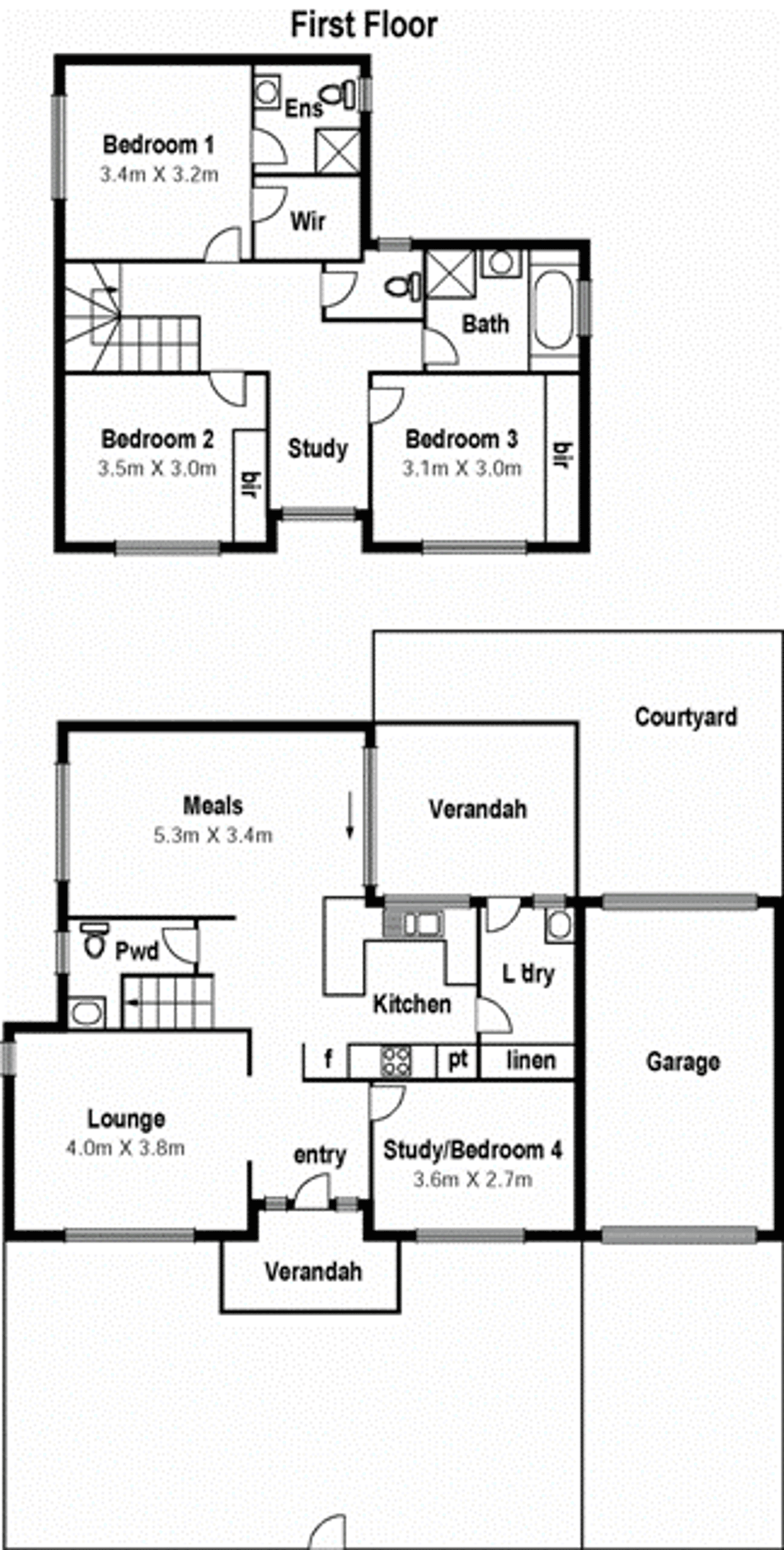 Floorplan of Homely townhouse listing, 1/13 Smith Street, Reservoir VIC 3073