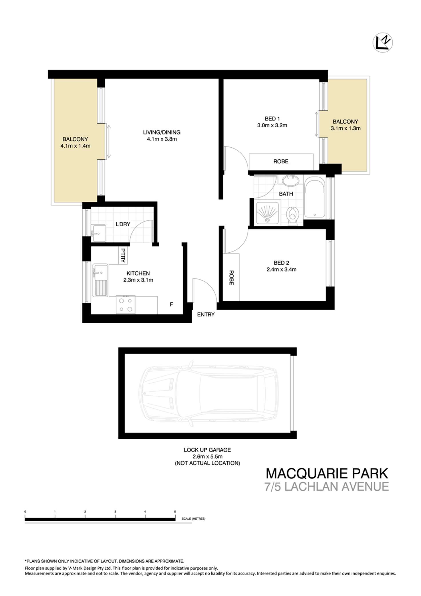 Floorplan of Homely apartment listing, 7/5 Lachlan Avenue, Macquarie Park NSW 2113