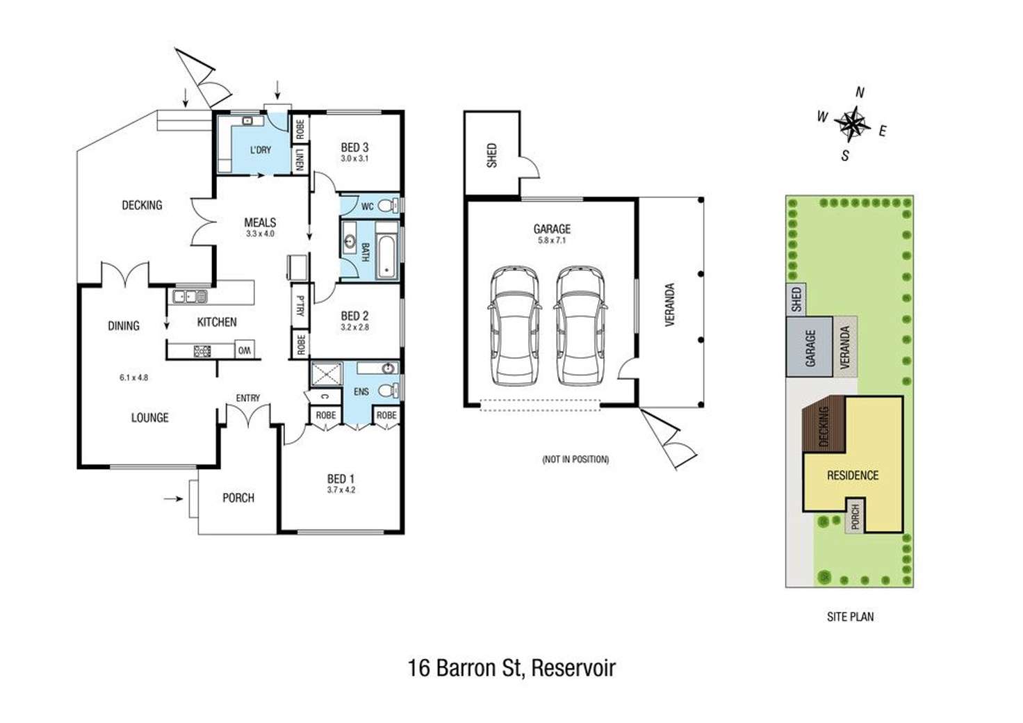 Floorplan of Homely house listing, 16 Barron Street, Reservoir VIC 3073