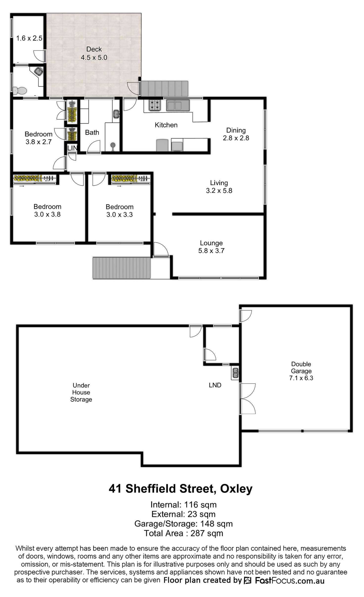 Floorplan of Homely house listing, 41 Sheffield Street, Oxley QLD 4075