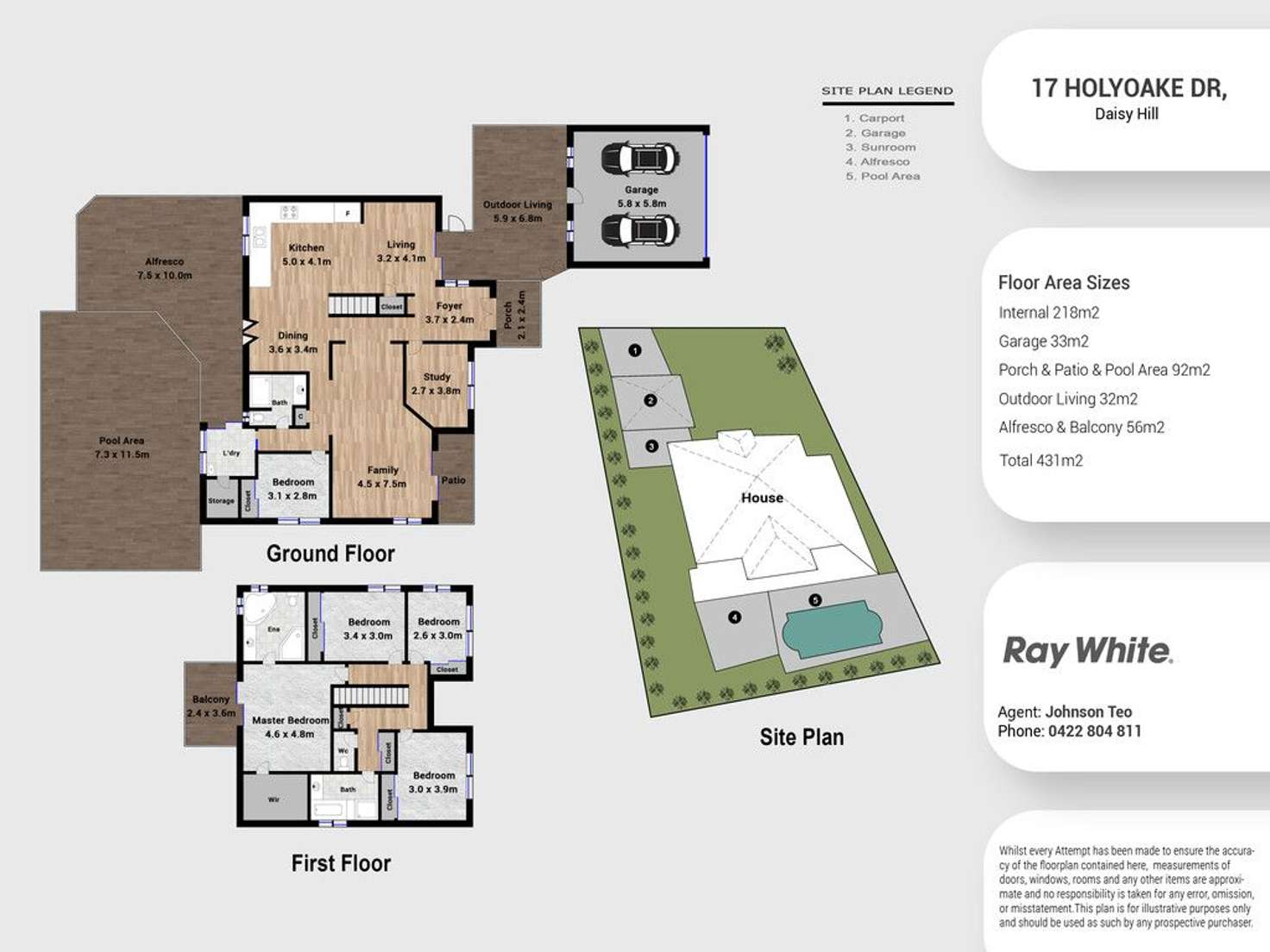 Floorplan of Homely house listing, 17 Holyoake Drive, Daisy Hill QLD 4127