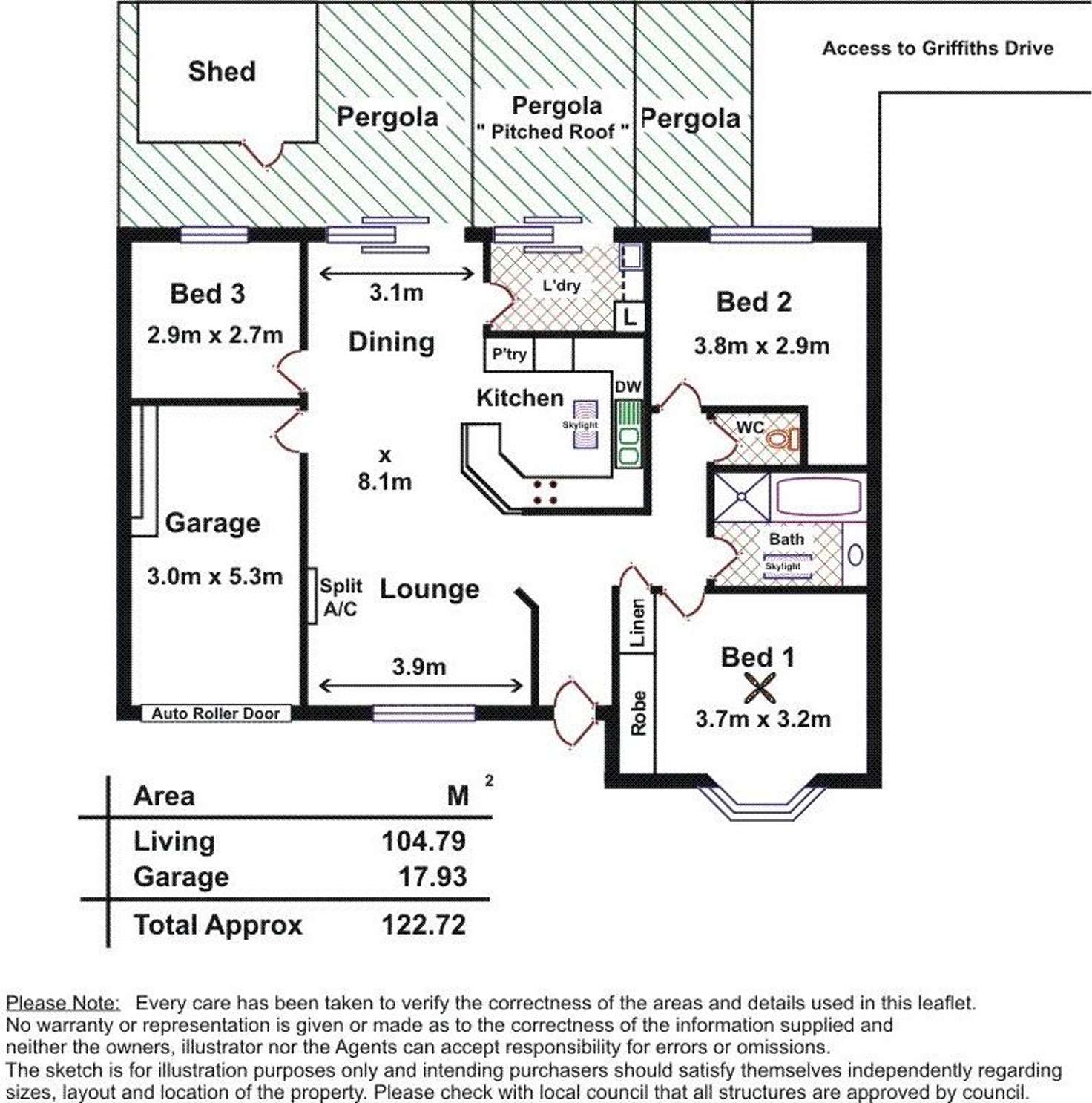 Floorplan of Homely unit listing, 2/19 Griffiths Drive, Moana SA 5169