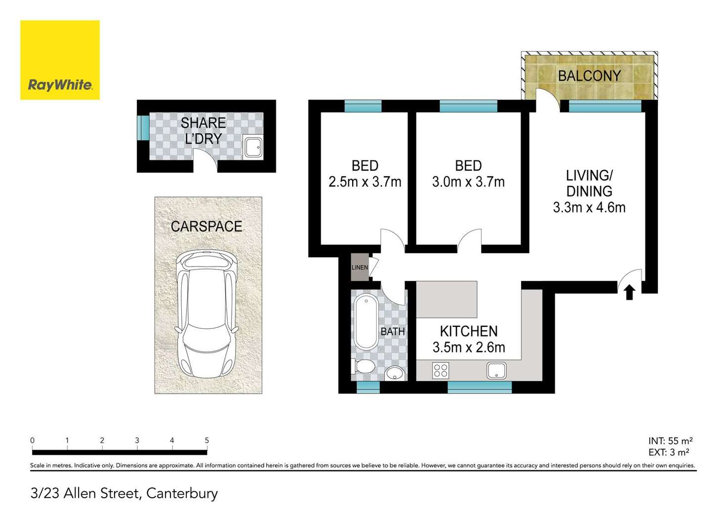 Floorplan of Homely apartment listing, 3/23 Allen Street, Canterbury NSW 2193
