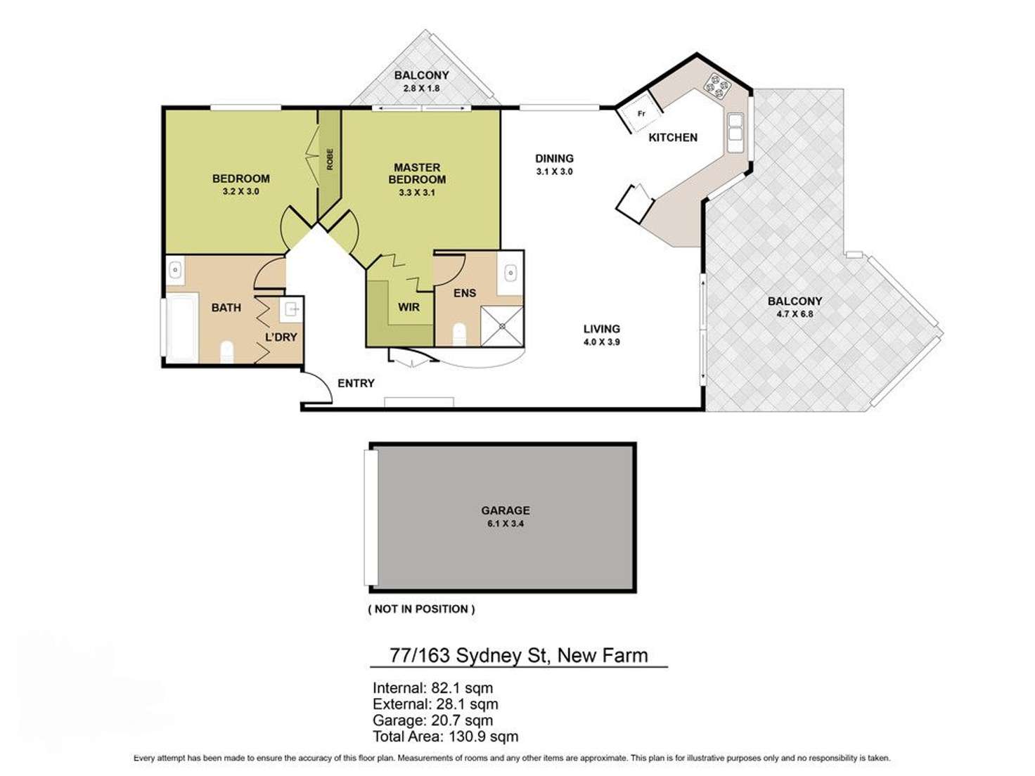 Floorplan of Homely apartment listing, 77/163 Sydney Street, New Farm QLD 4005