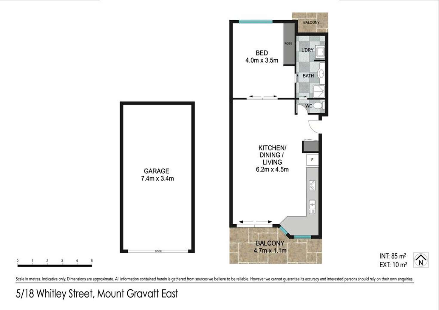 Floorplan of Homely unit listing, 5/18 Whitley Street, Mount Gravatt East QLD 4122