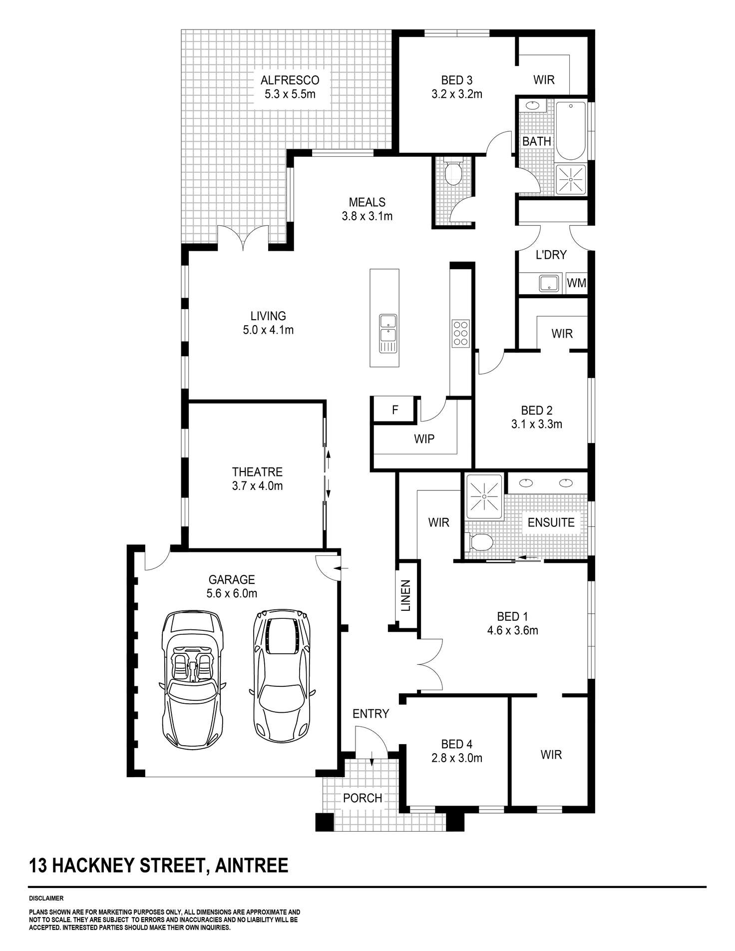 Floorplan of Homely house listing, 13 Hackney Street, Aintree VIC 3336