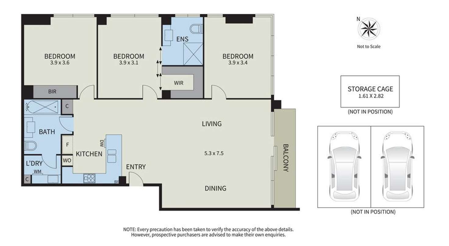 Floorplan of Homely apartment listing, 253/100 Kavanagh Street, Southbank VIC 3006